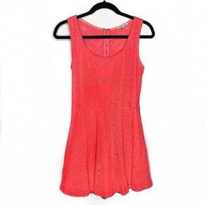 Charlotte Russe Neon Pink Triangle Print Midi Dress